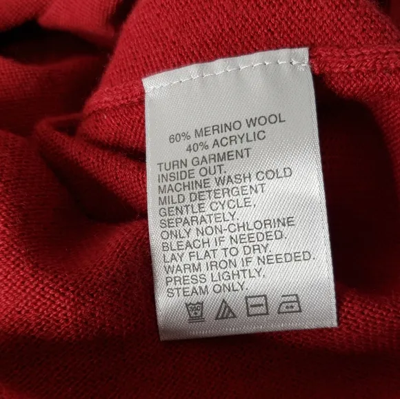 Halogen Merino Wool Blend V-neck Holiday Gorp Solid Color Nordstrom Sweater XL
