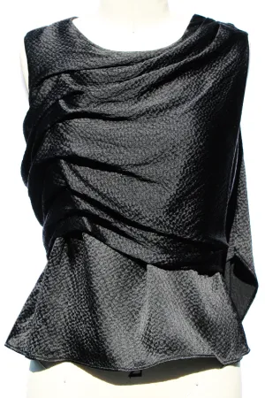 Hammered Silk Ruched Blouse