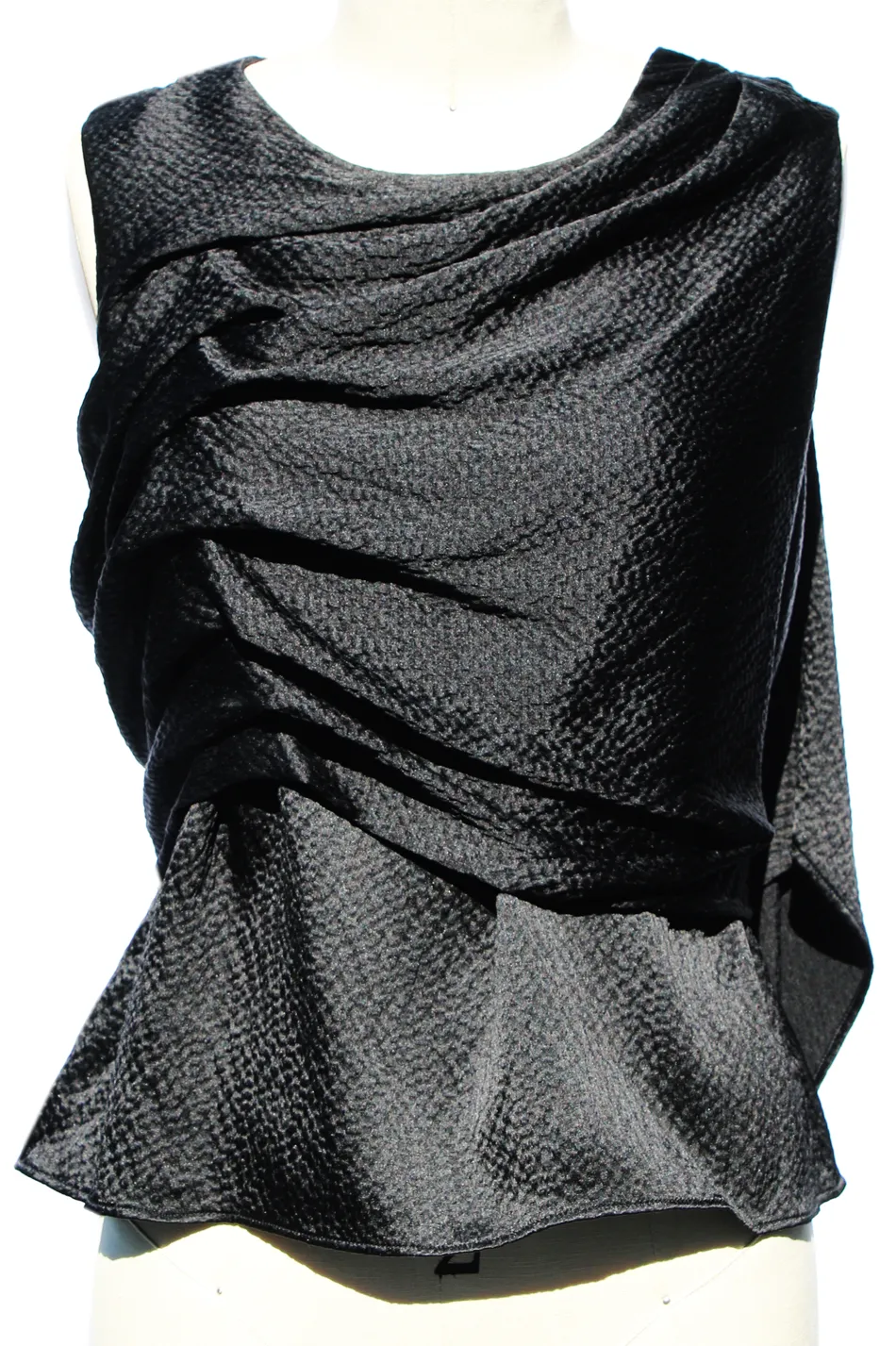 Hammered Silk Ruched Blouse