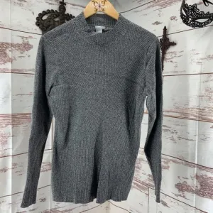 H&amp;M Grey Cabled Mock Turtleneck  Sweater Women  XL