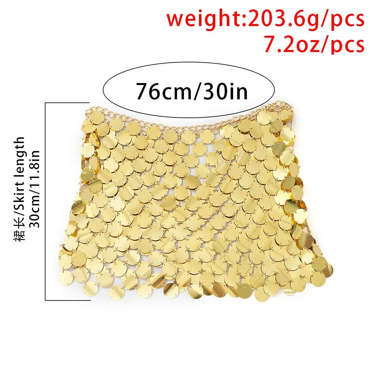 Handmade Glitter Sequins Patchwork Strappy Nightclub Party Mini Skirt