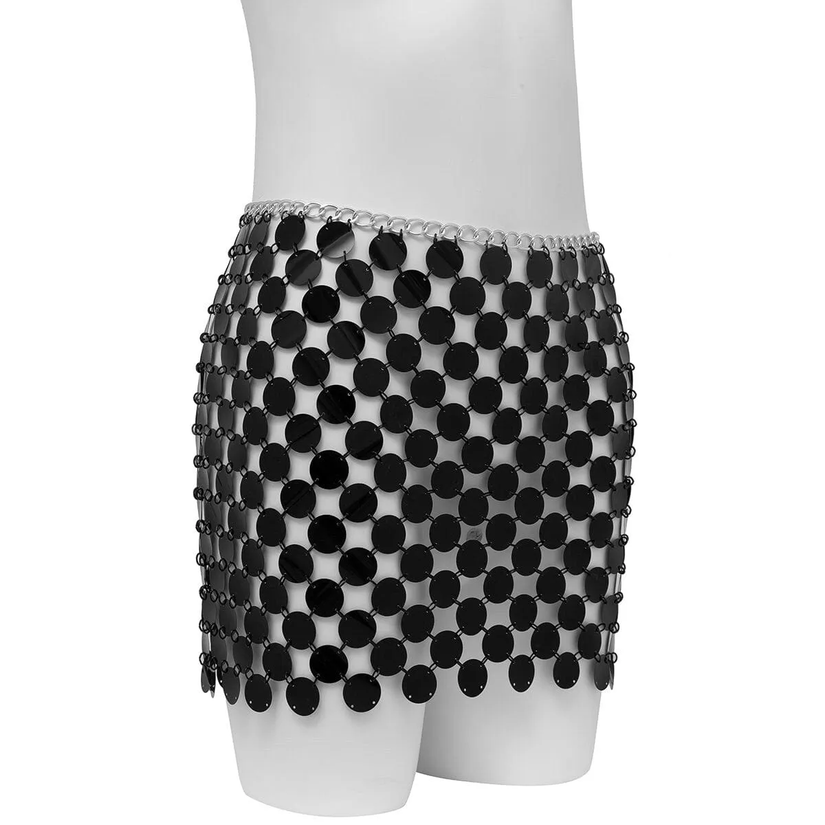 Handmade Glitter Sequins Patchwork Strappy Nightclub Party Mini Skirt