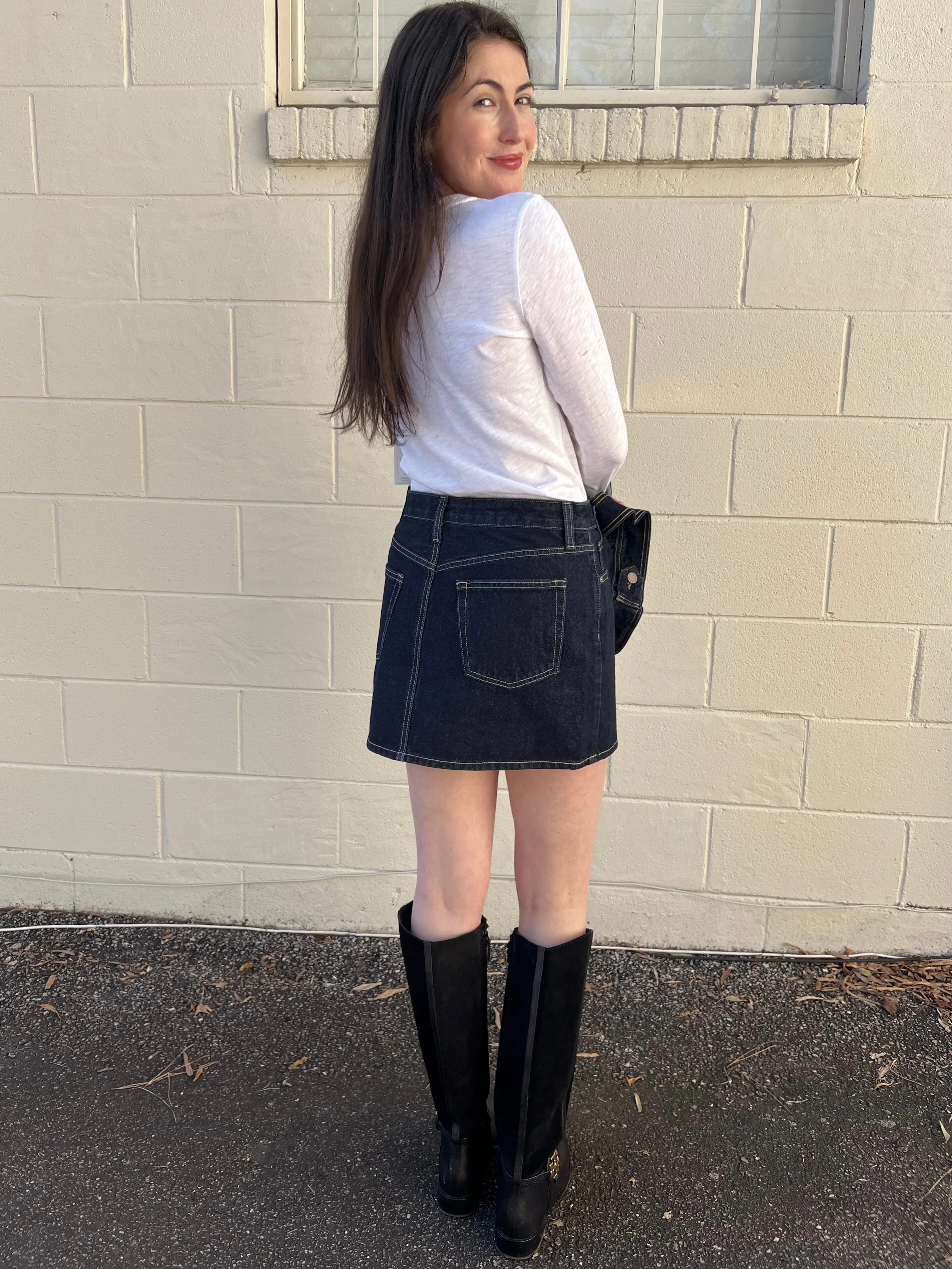 Harley Dark Wash Denim Mini Skirt