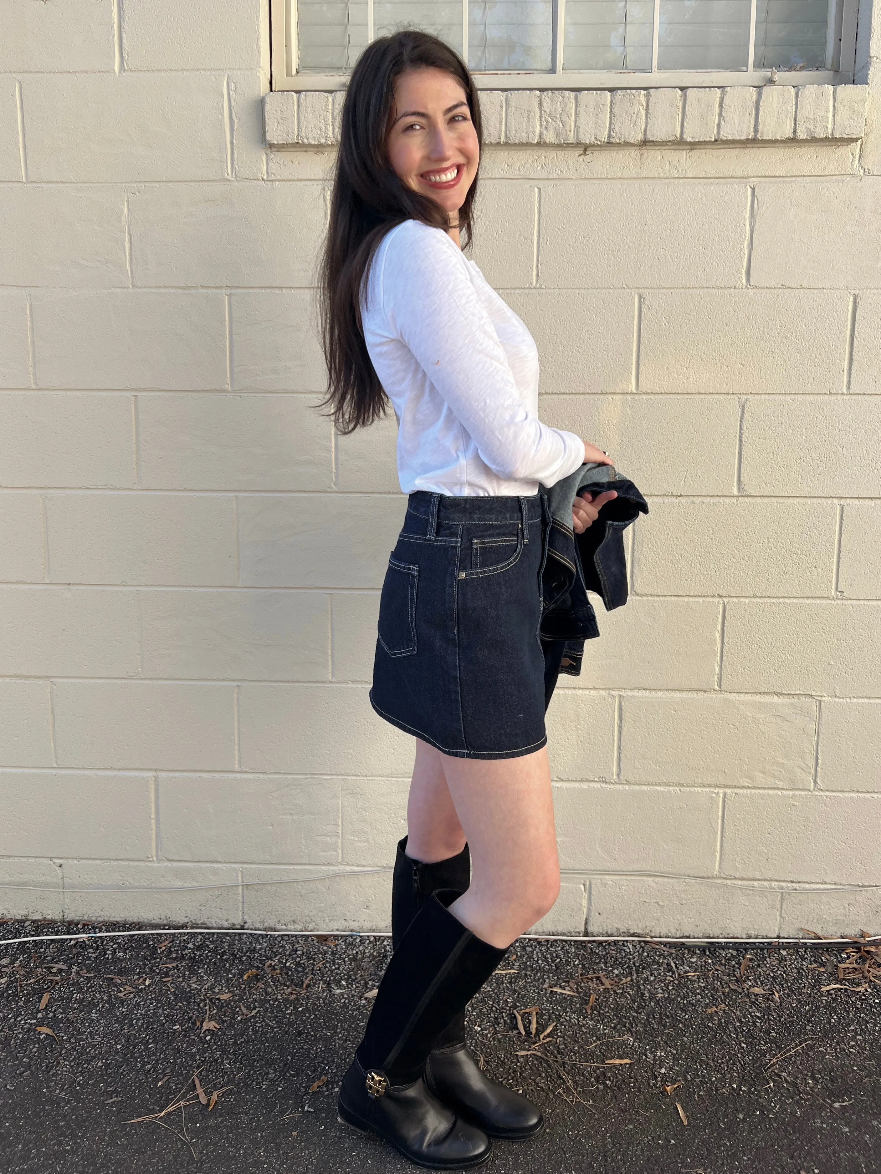 Harley Dark Wash Denim Mini Skirt