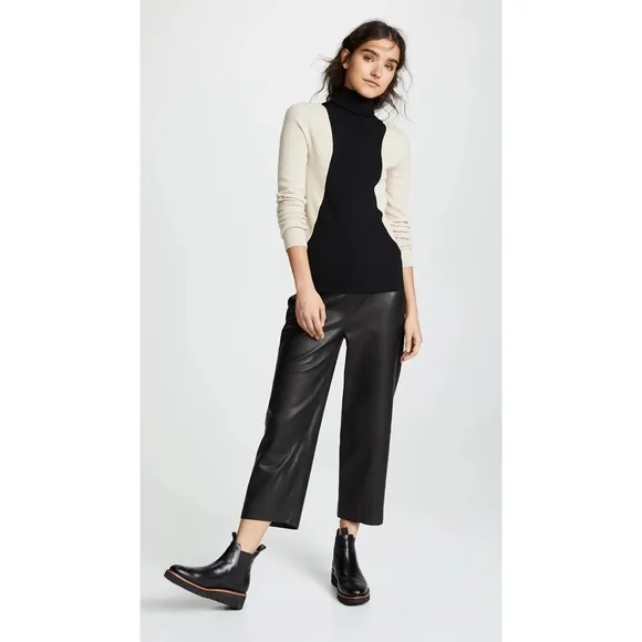 Helmut Lang Colorblock Wool Turtleneck Sweater Women’s Small