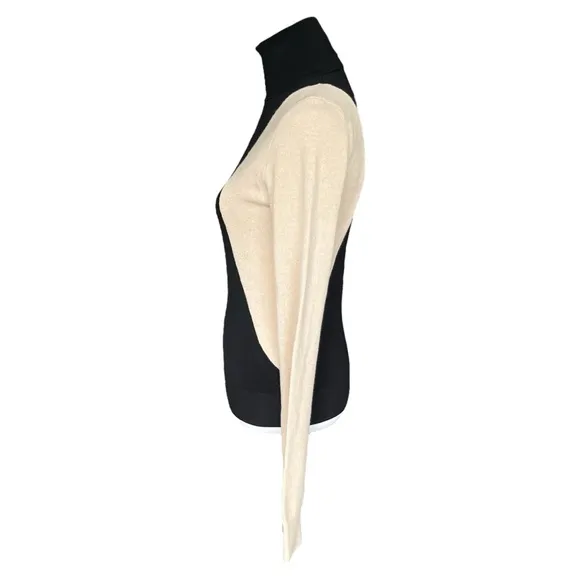 Helmut Lang Colorblock Wool Turtleneck Sweater Women’s Small