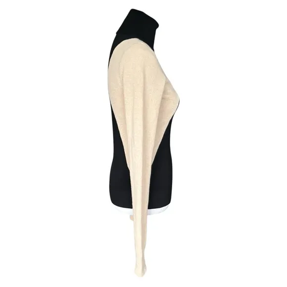 Helmut Lang Colorblock Wool Turtleneck Sweater Women’s Small