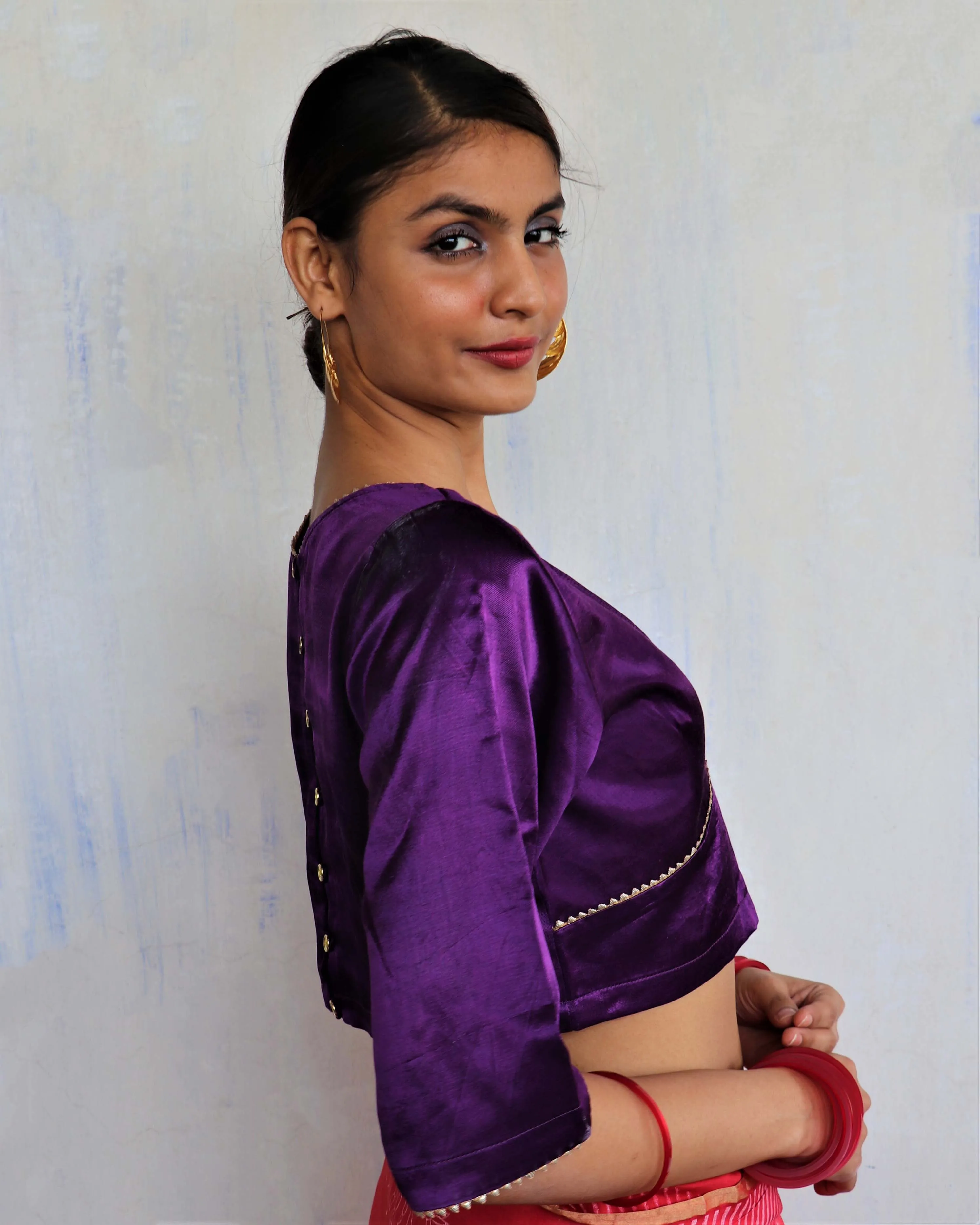 Hiraya Mashru Silk Blouse - Roshni