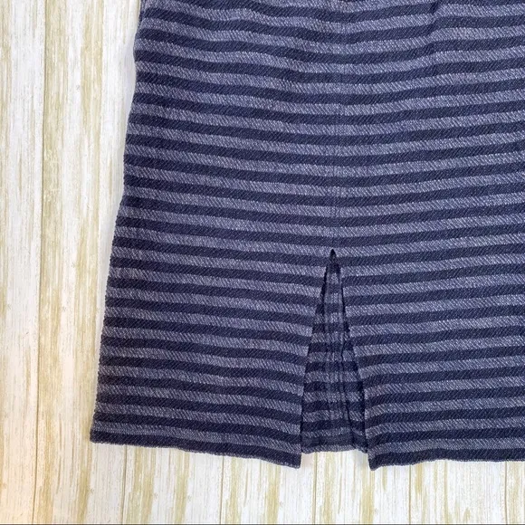 Humanoid Blue Striped Pull On Pencil Skirt
