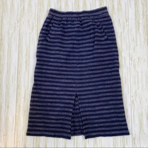 Humanoid Blue Striped Pull On Pencil Skirt