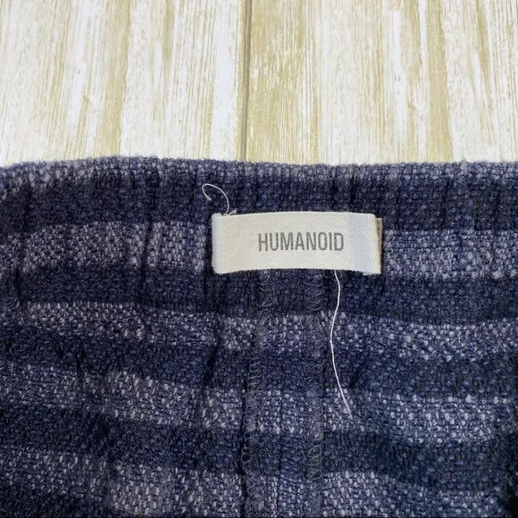 Humanoid Blue Striped Pull On Pencil Skirt