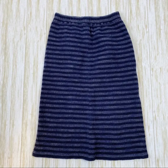 Humanoid Blue Striped Pull On Pencil Skirt