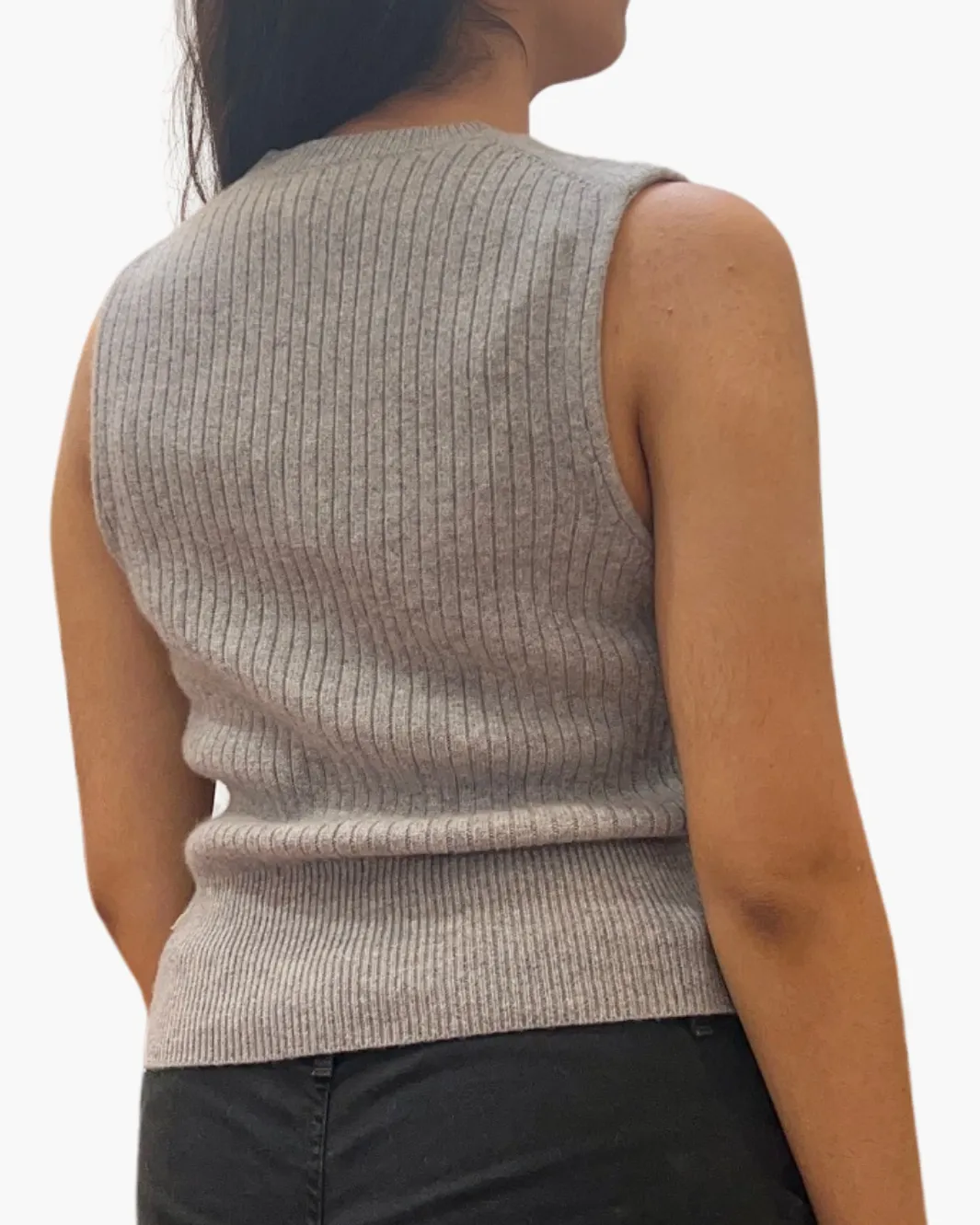 IKER SWEATER VEST IN HEATHER GREY