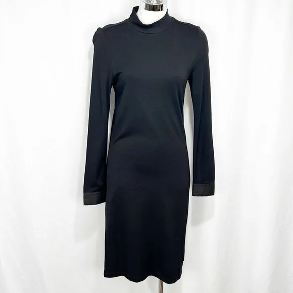 Initial Fashion No. 2 Long Sleeve Turtleneck Dress Black Size XS