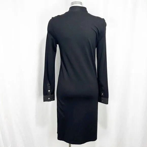 Initial Fashion No. 2 Long Sleeve Turtleneck Dress Black Size XS