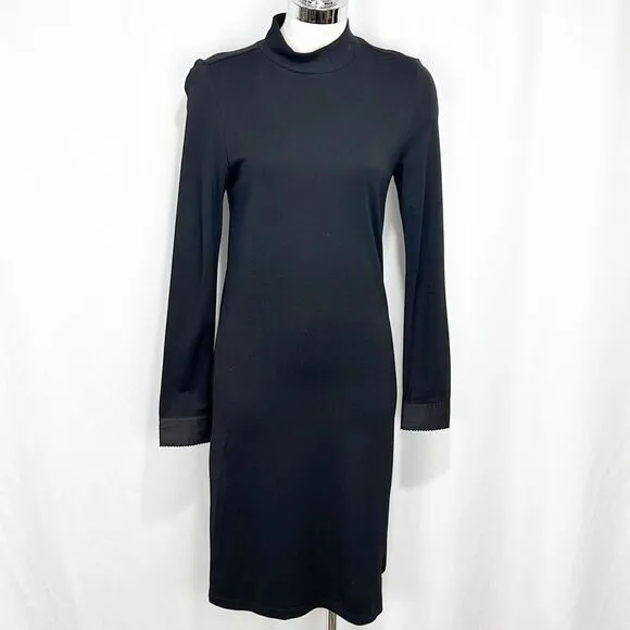 Initial Fashion No. 2 Long Sleeve Turtleneck Dress Black Size XS