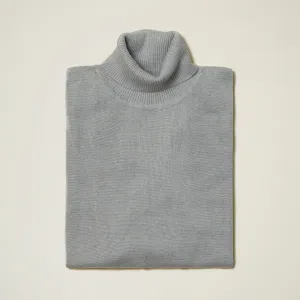 Inserch Cotton Blend Turtleneck Sweater Grey 4708