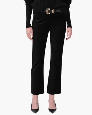 ISOLA CROPPED VELVET TROUSER IN BLACK