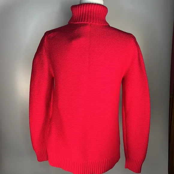 J. Crew Factory Classic Turtleneck Sweater- Bright Rose- size Small- NWT