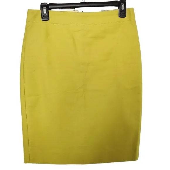J. Crew No. 2 Pencil Greenish/Yellow Skirt Size 2