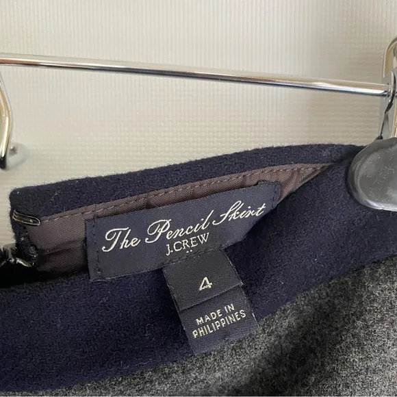 J crew pencil skirt 70% wool size 4