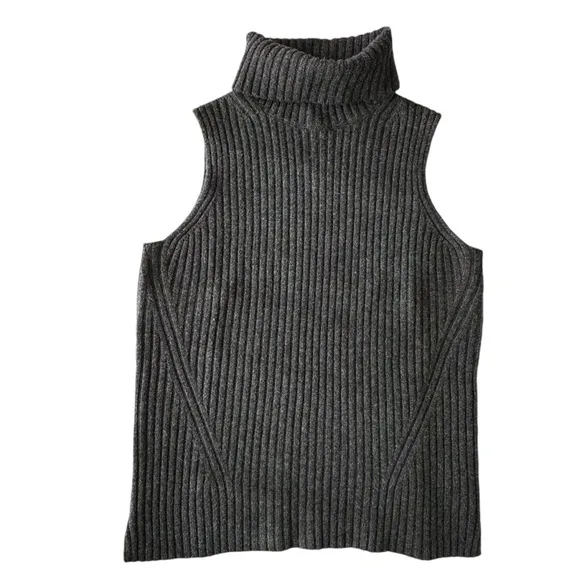 J Crew Ribbed Turtleneck Merino Sweater Vest | SMALL