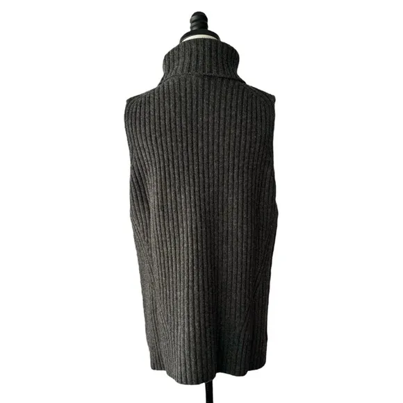 J Crew Ribbed Turtleneck Merino Sweater Vest | SMALL