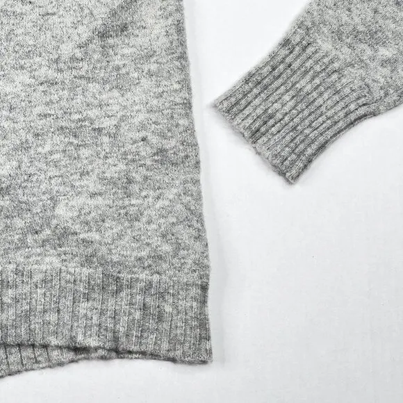 J. Crew Swingy Alpaca-Blend Ribbed Turtleneck Sweater Heather Gray - Sx XS - NWT