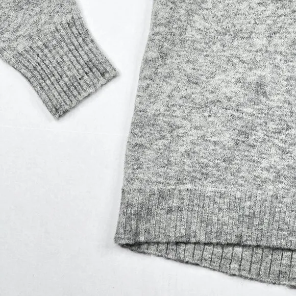 J. Crew Swingy Alpaca-Blend Ribbed Turtleneck Sweater Heather Gray - Sx XS - NWT