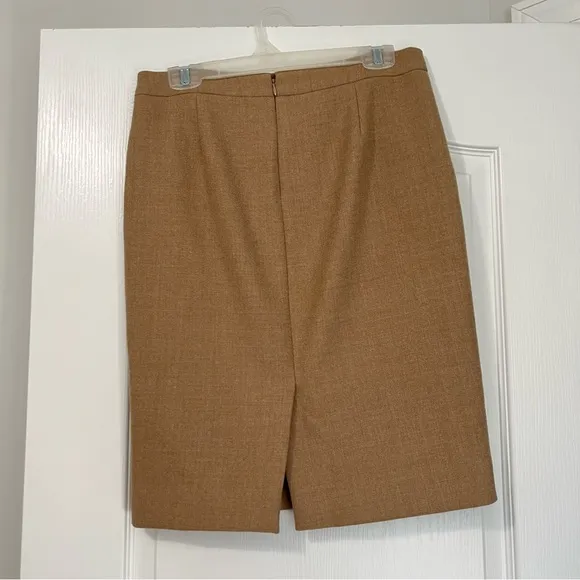 J. Crew Tan Wool No.2 Pencil Skirt
