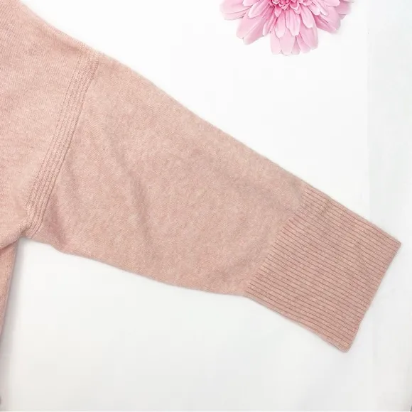 J. Crew Turtleneck Sweater In Supersoft Yarn Ribbed Merino Wool Alpaca Pink Plus