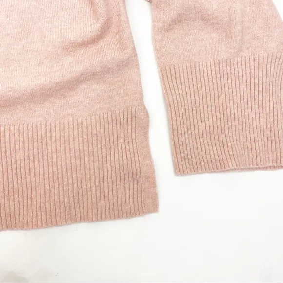 J. Crew Turtleneck Sweater In Supersoft Yarn Ribbed Merino Wool Alpaca Pink Plus