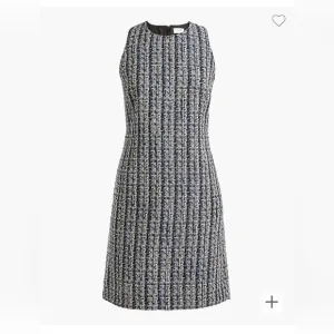J• CREW.  WOMEN'S Black/Navy Sleeveless, Round Neck, Shift Tweed Dress, Size 2.