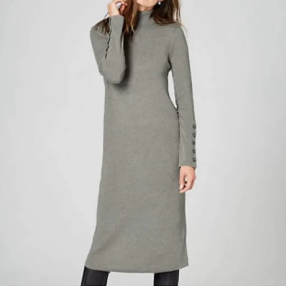 J. Jill Turtleneck Long Sleeve Midi Sweater Dress