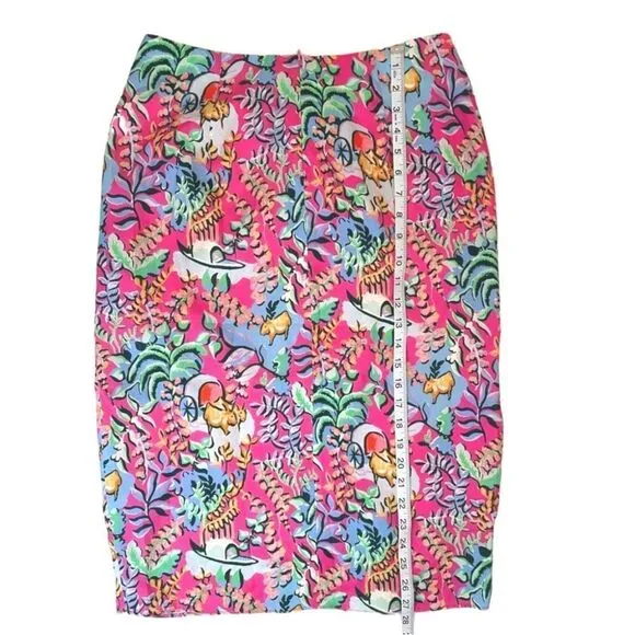 J. McLaughlin Blakely Floral Pencil Skirt in Rose Freshfield, Size 8