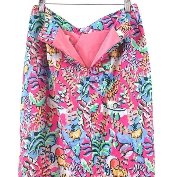 J. McLaughlin Blakely Floral Pencil Skirt in Rose Freshfield, Size 8