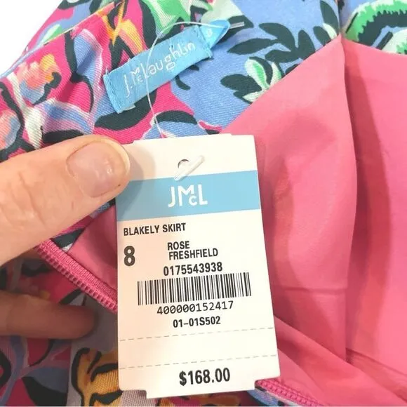 J. McLaughlin Blakely Floral Pencil Skirt in Rose Freshfield, Size 8