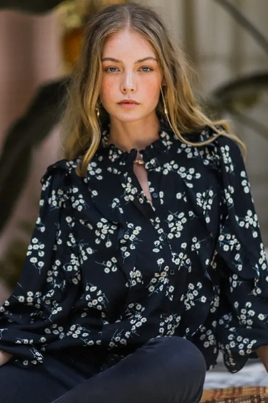 JANICE FLORAL BUTTONDOWN BLOUSE