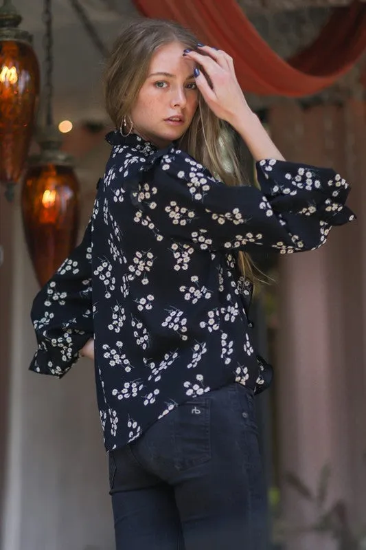 JANICE FLORAL BUTTONDOWN BLOUSE