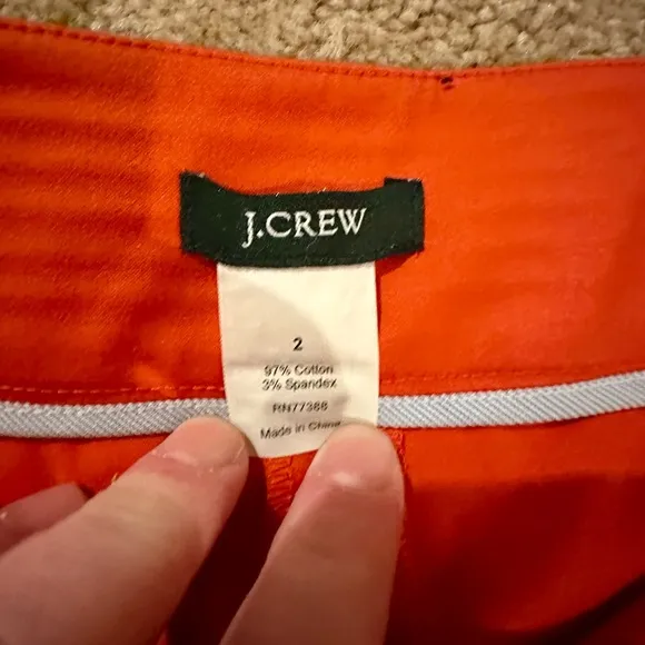 J.CREW Coral Pencil Skirt w Double Button Closure and Side Pocket Accents, Sz 2