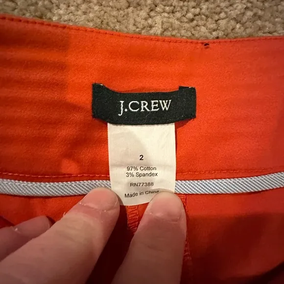 J.CREW Coral Pencil Skirt w Double Button Closure and Side Pocket Accents, Sz 2