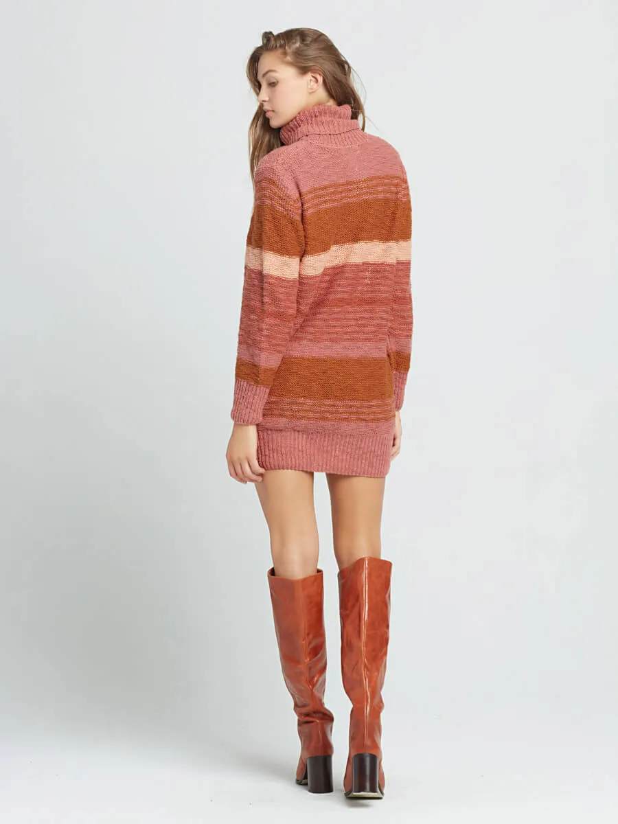 Jetsetter Sweater Dress in Serape Stripe