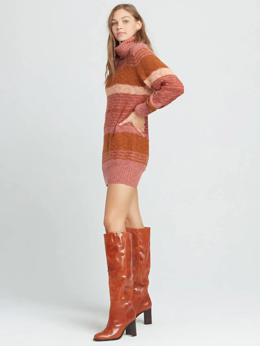 Jetsetter Sweater Dress in Serape Stripe