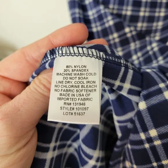 JUDE CONNALLY Sabine Sheath Dress In Blue And White Plaid Size Small