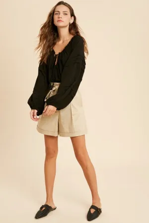 JULIET TASSEL BODYSUIT BLACK