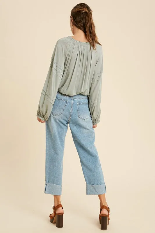 JULIET TASSEL BODYSUIT GREEN