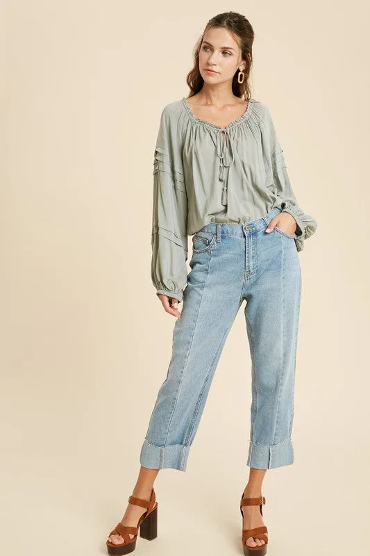 JULIET TASSEL BODYSUIT GREEN