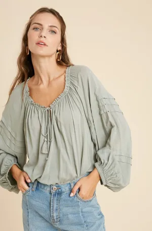 JULIET TASSEL BODYSUIT GREEN