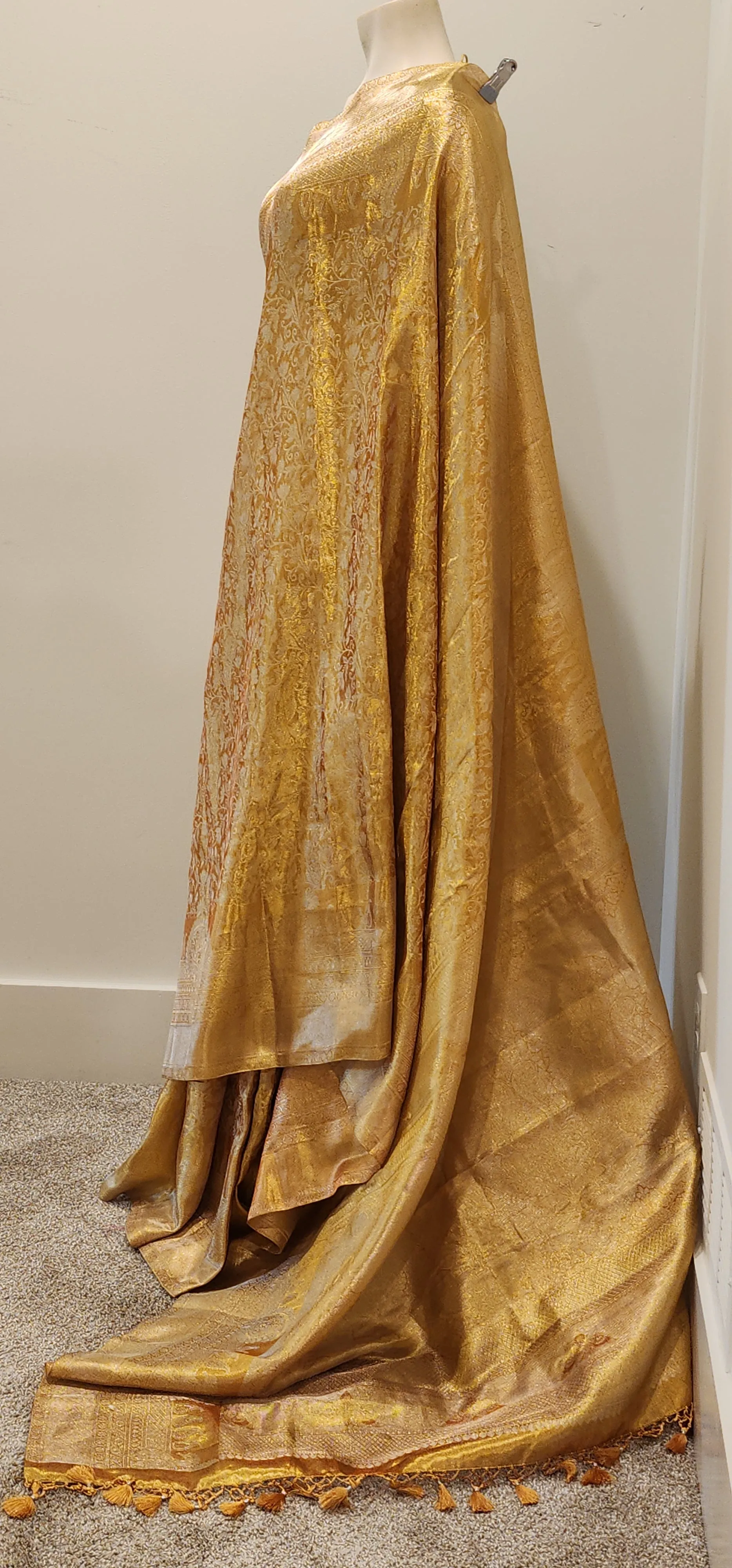 Kanchi Silk in Gold W/ Custom Blouse