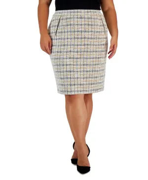 Kasper Womens Plus Size Zip-Pocket Skirt 10820094